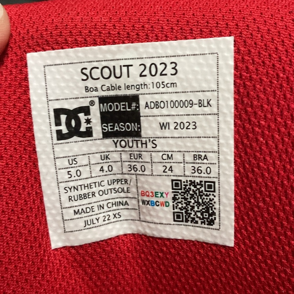 Youth DC Snowboard Scout Boots Size 5 - Picture 5 of 6